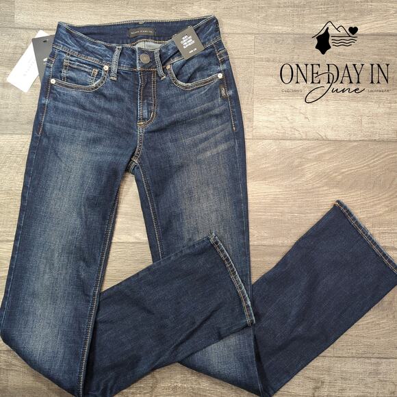 Silver Jeans Co Suki Curvy Fit Mid Rise Slim Boot Jeans Size 25 (2) - Picture 1 of 6